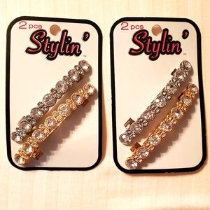 Stylin' Rhinestone Barrettes - 2 Packs (NWT)